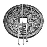 Acupuncture needles and iChing coin